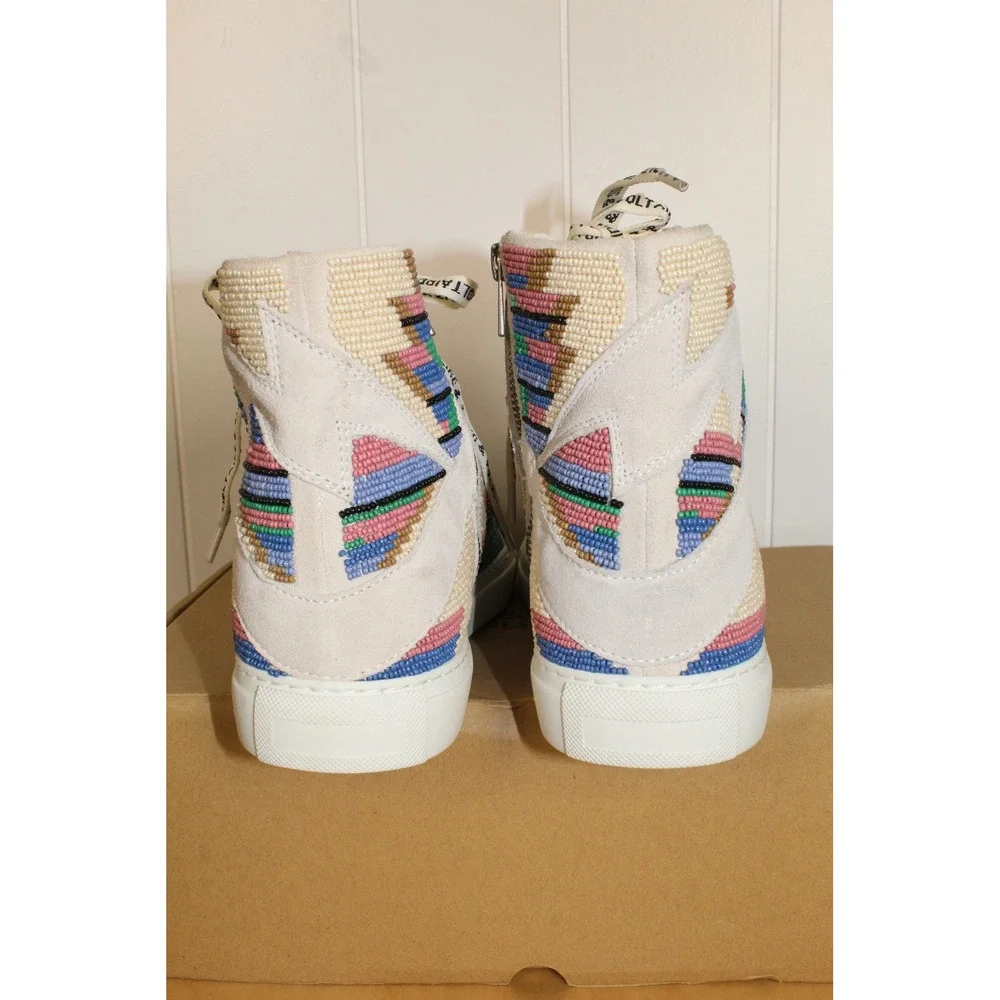 Zadig & Voltaire NIB High Flash Folk Beads High Top Sneaker Size‎ 41/10
